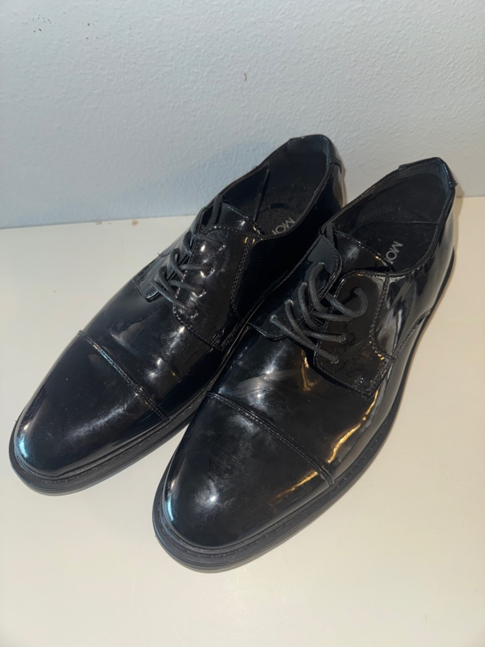 MOFRI Patent Leather Black Men’s Lace-Up Dress Shoes Size 12